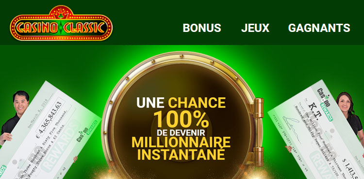 Tours Gratuits chez Casino Classic