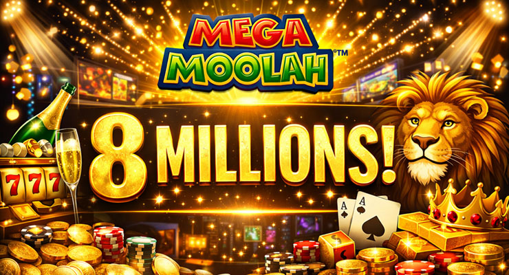 Plus de 8 Millions en Jeu au Jackpot Mega Moolah en Mars 2026